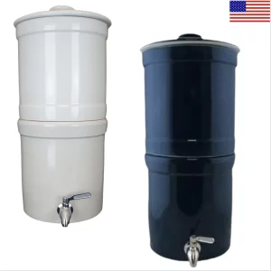 Greenfield Water Solutions: Stoneware Gravity Water Filter System With Stand